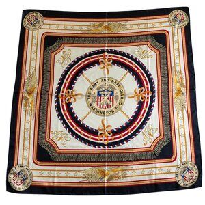 RARE BROOKS BROTHERS 100% Silk Army Navy Club Military Large 3' Scarf Wrap